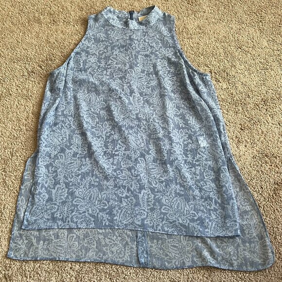 Michael Kors Blue Pattern Tank Top - Picture 1 of 4